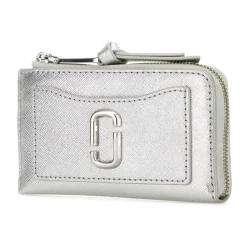 Silberne Lederbrieftasche