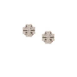 Silberne Logo Stud Ohrringe