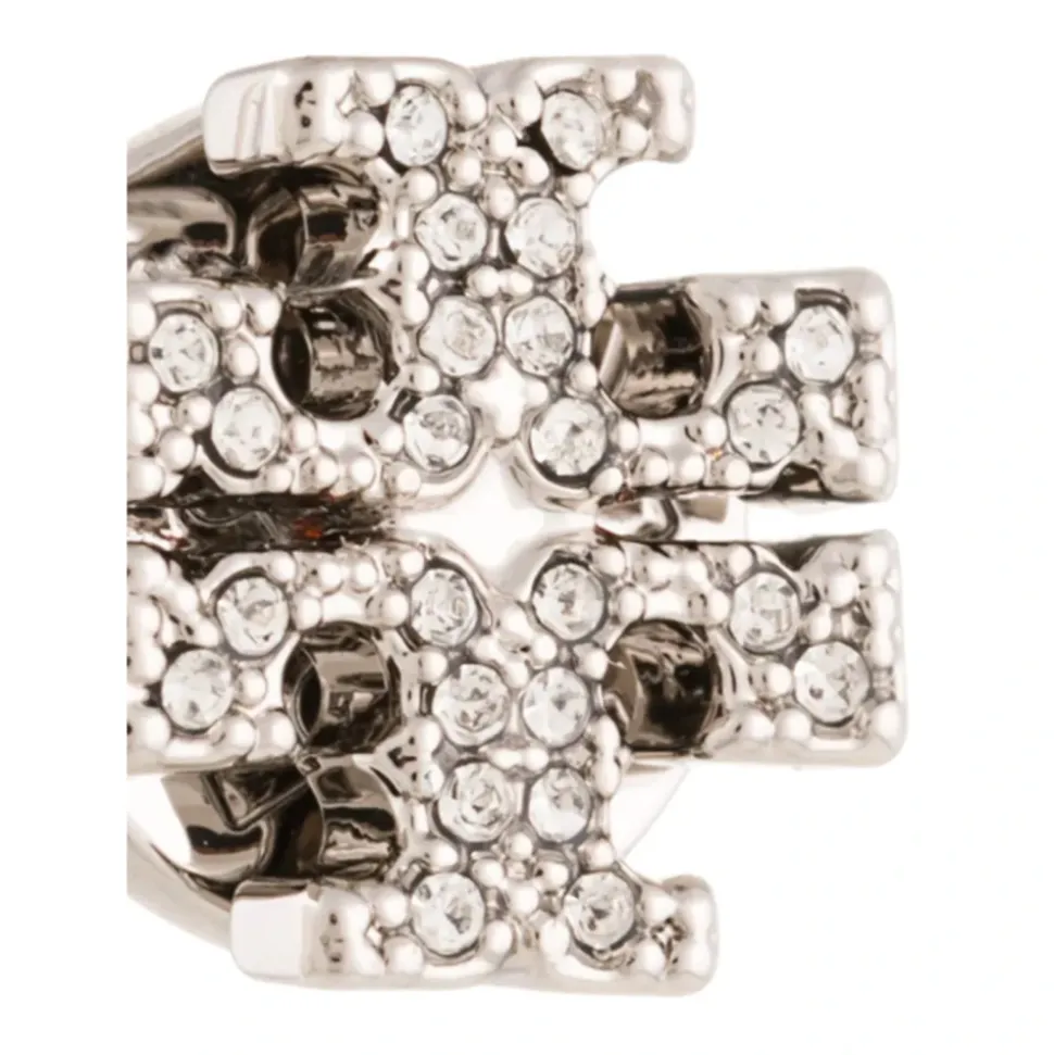 Silberne Logo Stud Ohrringe