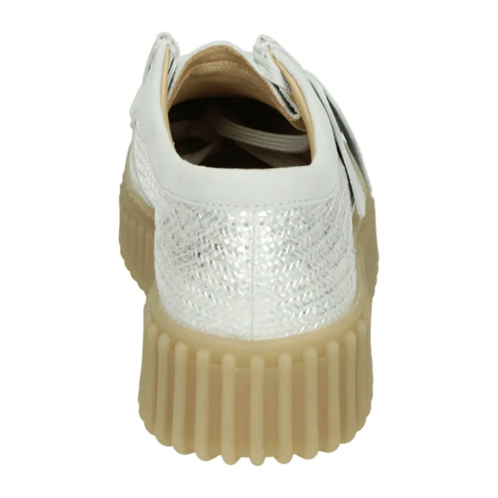 Silberne Low-Top Sportschuhe