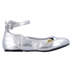 Silberne Swan Ballerina Espadrilles