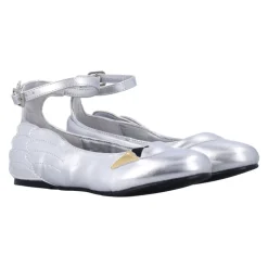 Silberne Swan Ballerina Espadrilles