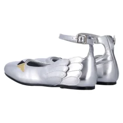 Silberne Swan Ballerina Espadrilles