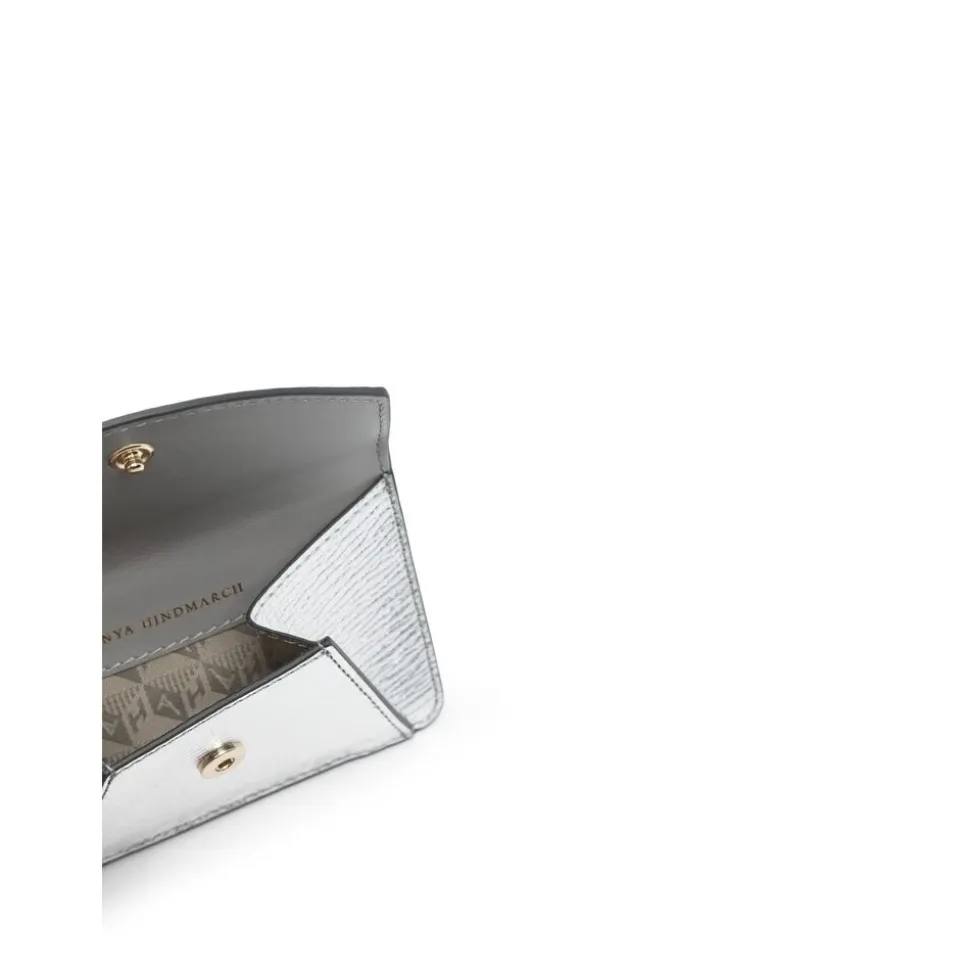 Silberne Umschlagbrieftasche