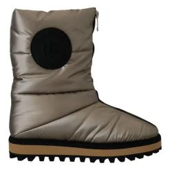 Silberne Winter Mid Calf Stiefel