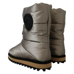 Silberne Winter Mid Calf Stiefel
