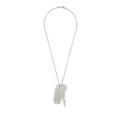 Silberner Schlüssel-Charm Logo Halskette