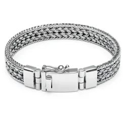 Silbernes geflochtenes Kettenarmband