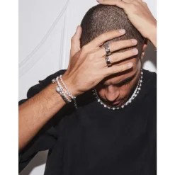 Silbernes geflochtenes Kettenarmband