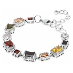 Silver Gemstone Bracelet