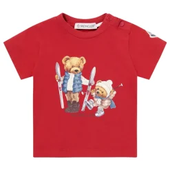 Ski Bär T-Shirt in Rot