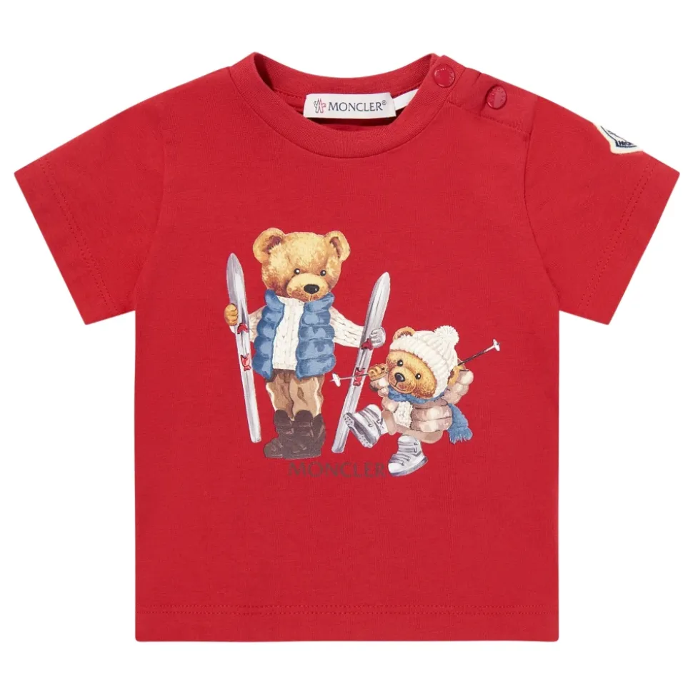 Ski Bär T-Shirt in Rot