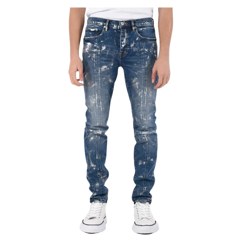Skinny Jeans mit Farbspritzern