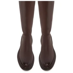 Skulptierte Silhouette Reitstiefel - Braun