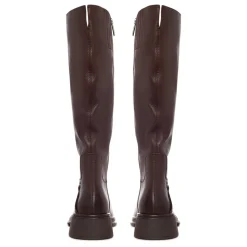 Skulptierte Silhouette Reitstiefel - Braun