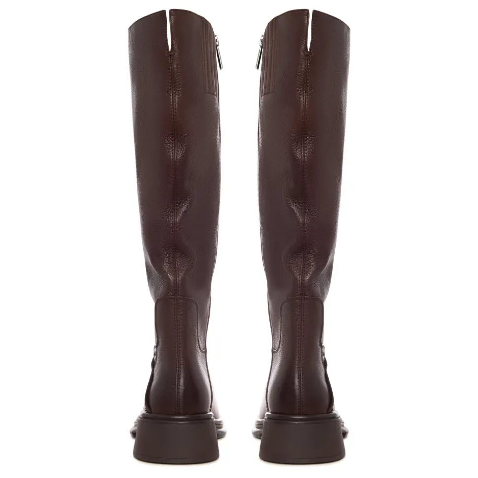 Skulptierte Silhouette Reitstiefel - Braun