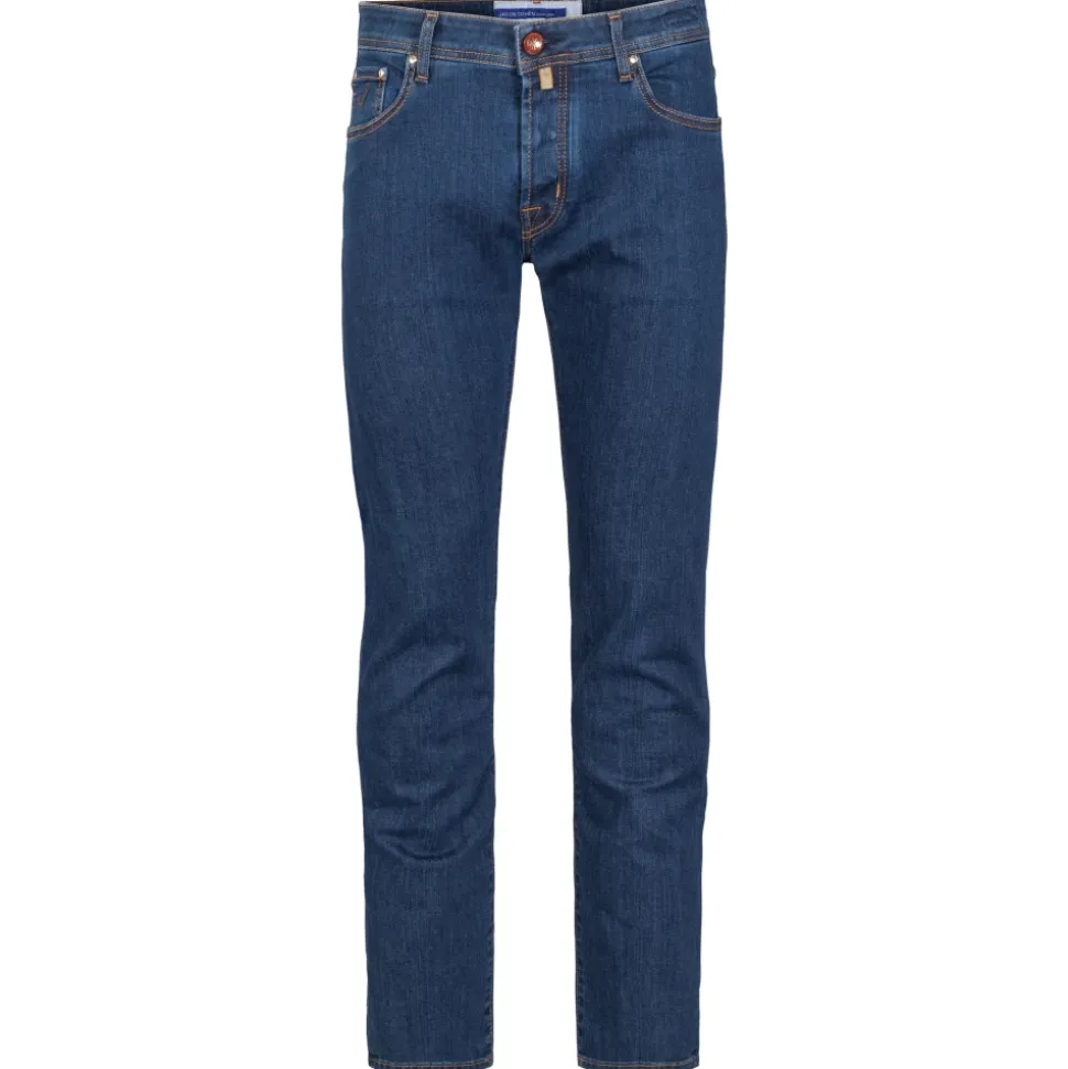 Slim Fit Denim Jeans mit Stickerei