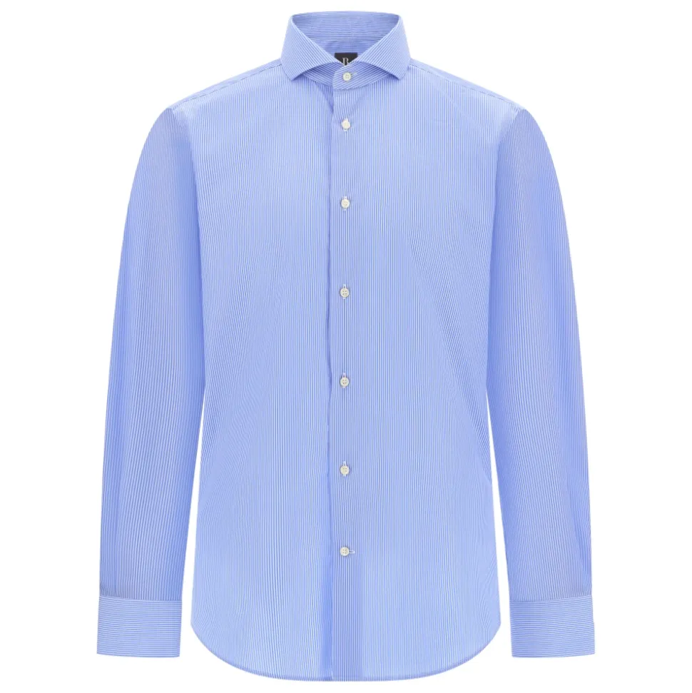 Slim Fit Gestreiftes Baumwollhemd