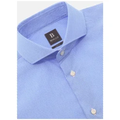 Slim Fit Gestreiftes Baumwollhemd