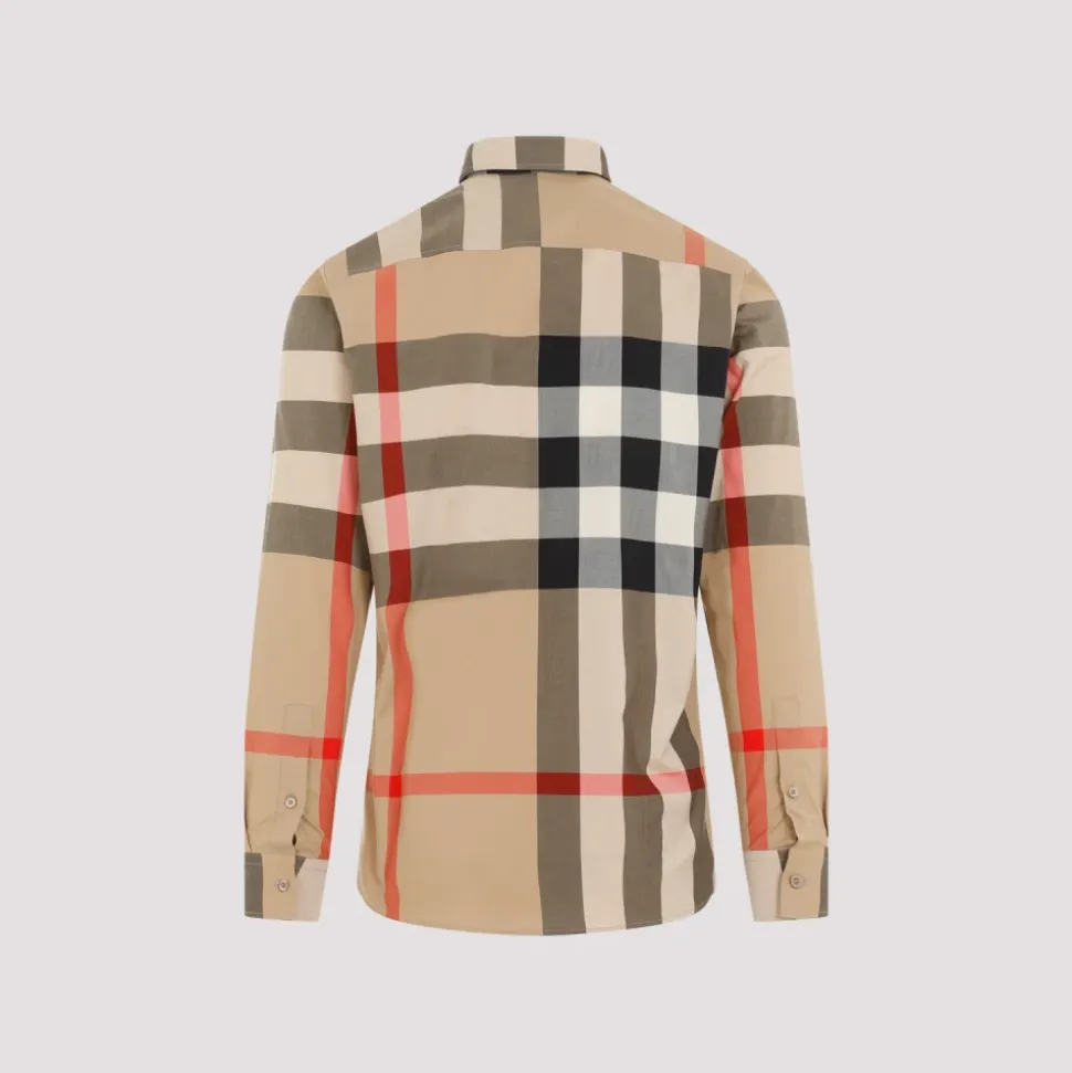 Slim Fit Hemd mit Karom-Muster aus Baumwolle
