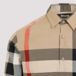 Slim Fit Hemd mit Karom-Muster aus Baumwolle