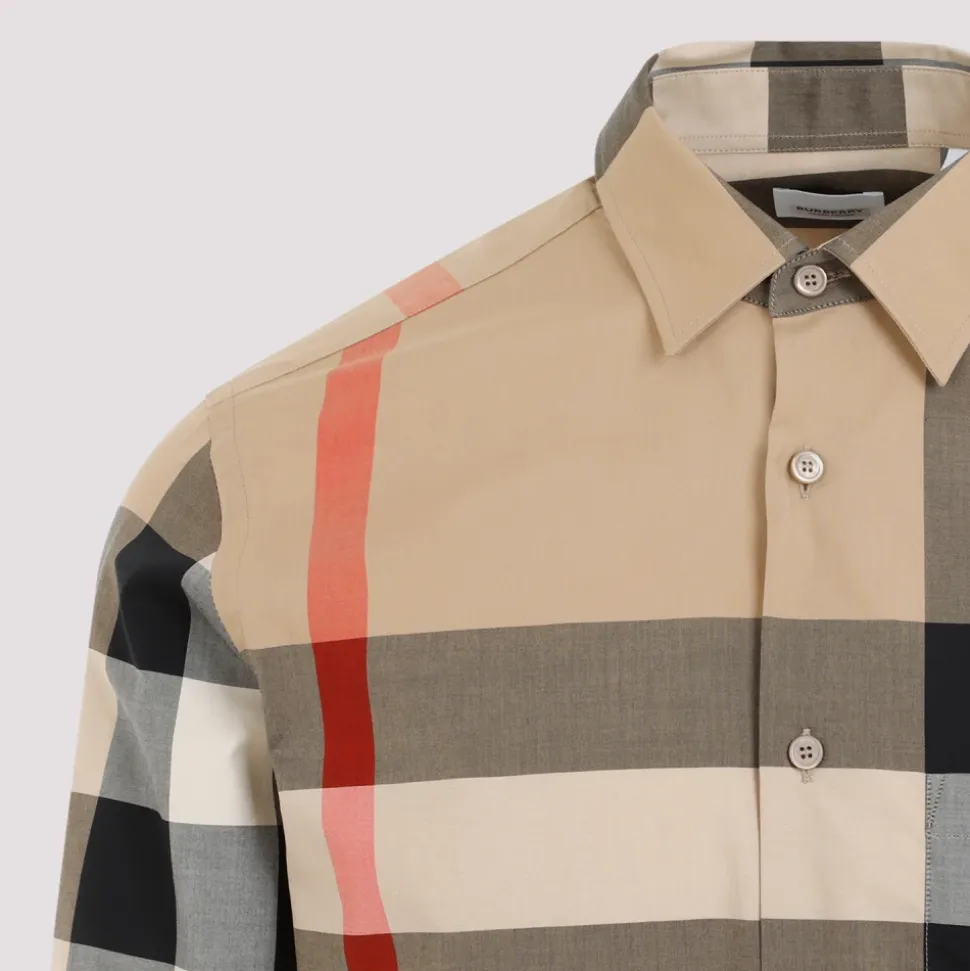 Slim Fit Hemd mit Karom-Muster aus Baumwolle