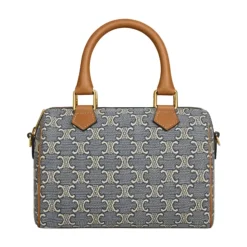 Small Boston in Triomphe Jacquard and Calfskin