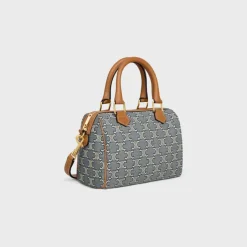 Small Boston in Triomphe Jacquard and Calfskin