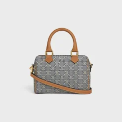 Small Boston in Triomphe Jacquard and Calfskin
