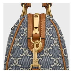 Small Boston in Triomphe Jacquard and Calfskin