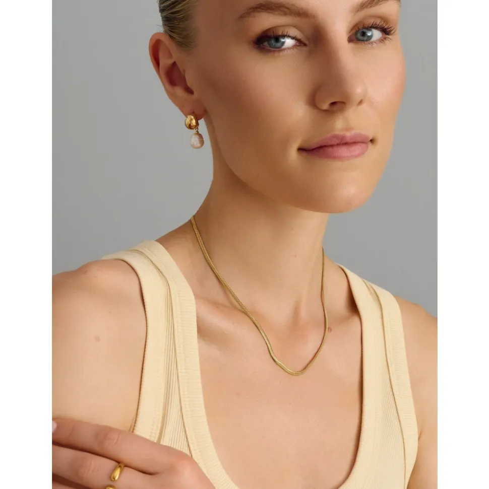 Snake Chain Necklace in Gold