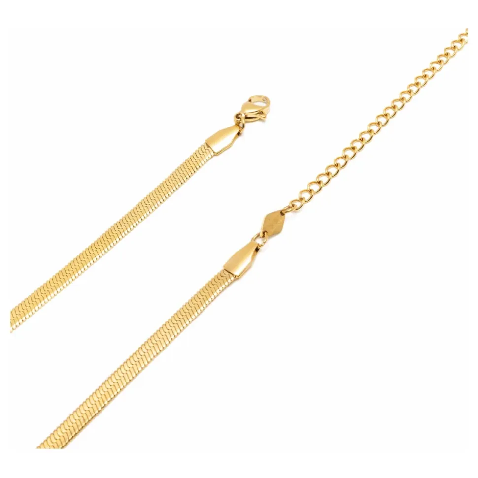 Snake Chain Necklace in Gold