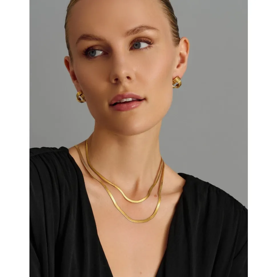 Snake Chain Necklace in Gold