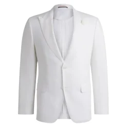Sommer Leinen Blazer Weiß