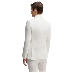 Sommer Leinen Blazer Weiß