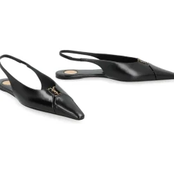 Spitz zulaufende Slingback-Ballettflats