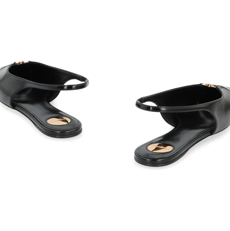 Spitz zulaufende Slingback-Ballettflats