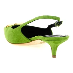 Spitz zulaufende Slingbacks aus Wildleder