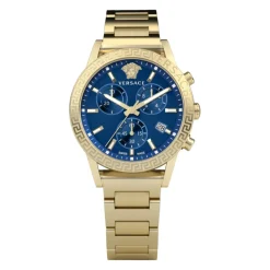 SPORT TECH Chronograph Gold Blau Uhr