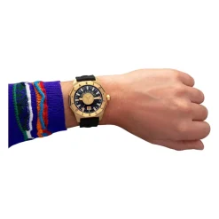 Sportliche Edelstahluhr mit Silikonarmband
