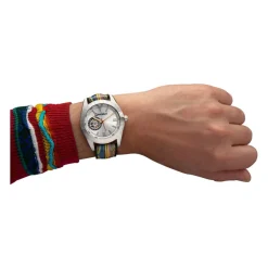 Sportliche Edelstahluhr mit Silikonarmband