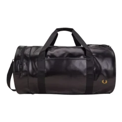 Sportliche Große Barrel-Tasche in Schwarz