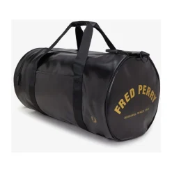 Sportliche Große Barrel-Tasche in Schwarz