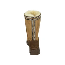 Sportliche hohe Stiefel, cognac Wildlederobermaterial