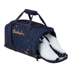 Sporttasche aus recyceltem Stoff Blau Orange Unisex