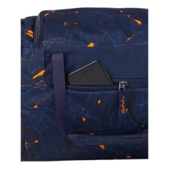 Sporttasche aus recyceltem Stoff Blau Orange Unisex