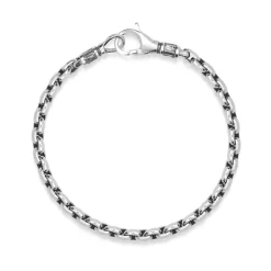 Sterling Silber Runde Gliederkette Armband
