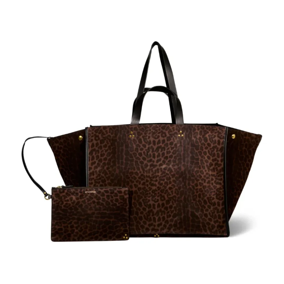 Stilvolle braune Leder-Tragetasche
