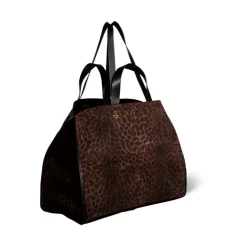 Stilvolle braune Leder-Tragetasche