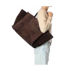 Stilvolle braune Leder-Tragetasche